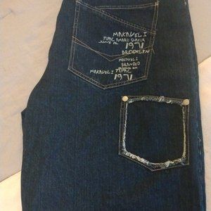 Makaveli Brand Denim Shorts (Big and Tall-42))
